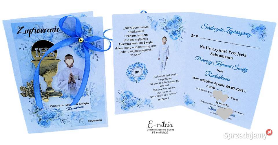 Zaproszenia i Podziękowania 3D Chrzestnych i lubuskie Zielona Góra