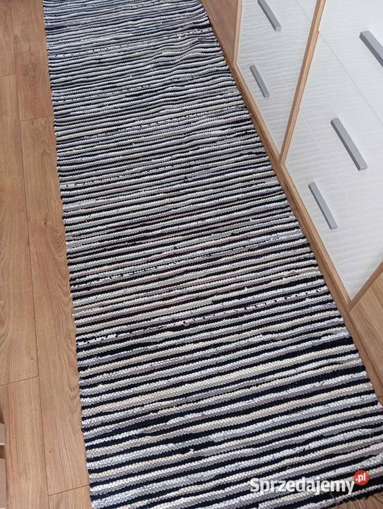 Nowy bawełniany chodnik szmaciak szary 230x73 0.73m Suwałki