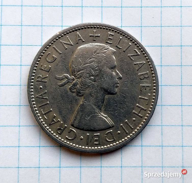 HALF CROWN PÓŁ KORONY 1958 WIELKA BRYTANIA lubelskie Piszczac
