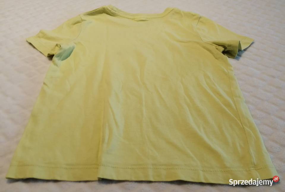 Koszulka krótki rękaw Tshirt żółta kameleon 104 Czeladź