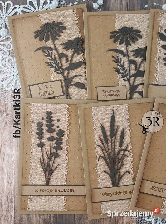 Ręcznie robione kartki okolicznościowe w stylu kujawsko-pomorskie Zbójno sprzedam