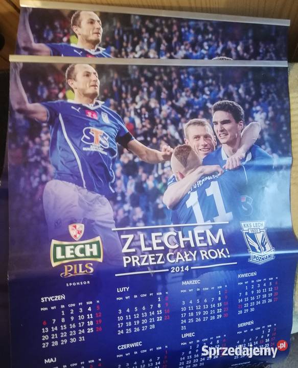Plakat kalendarz Lecha Poznań 2014 Sport i Wypoczynek Wronki