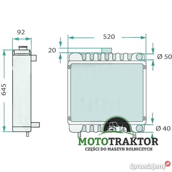 Chłodnica wody Massey Ferguson 365 375 390 398 Łążynek sprzedam