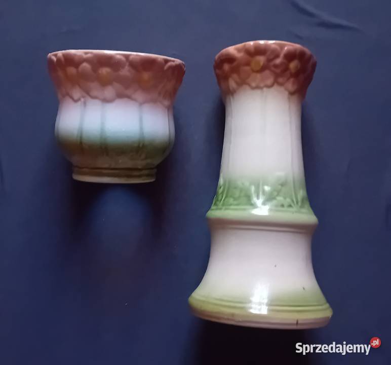 Majolika osłonka doniczki z kolumną Koźminek