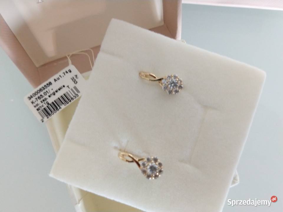 Złote kolczyki Apart nowe