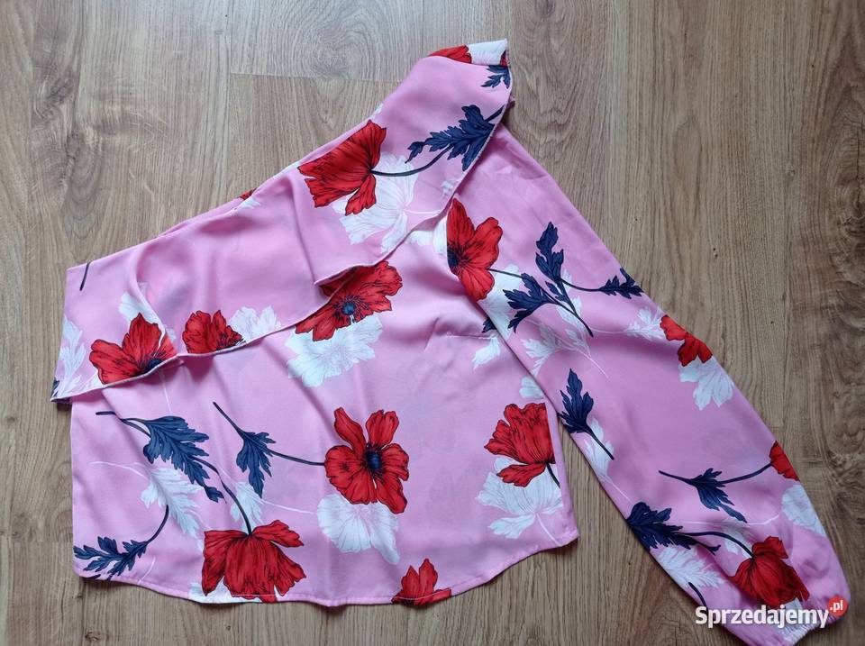 Nowa różowa bluzka w kwiaty Hajnówka