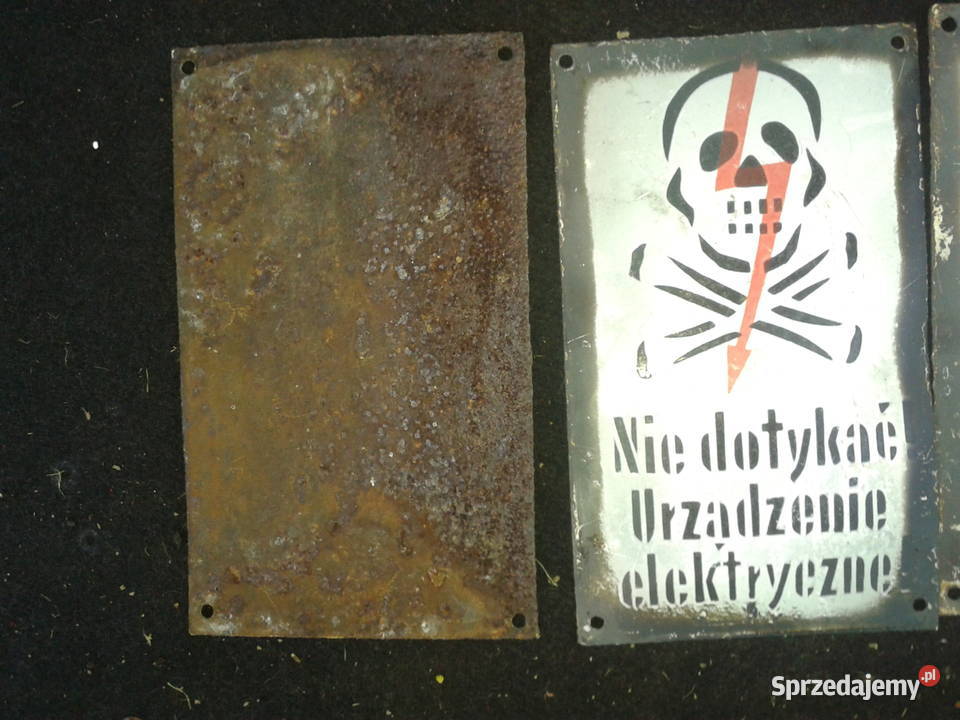 Emaliowana tabliczka ostrzegawcza Pozostałe Bielsko-Biała