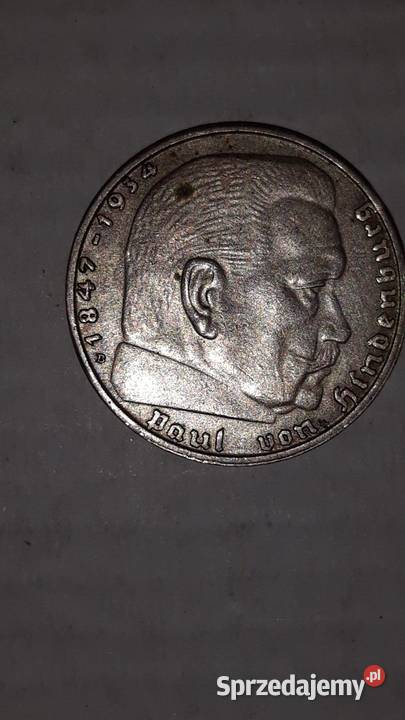 MONETA Niemcy - Trzecia Rzesza 2 reichsmarki, 1938 B