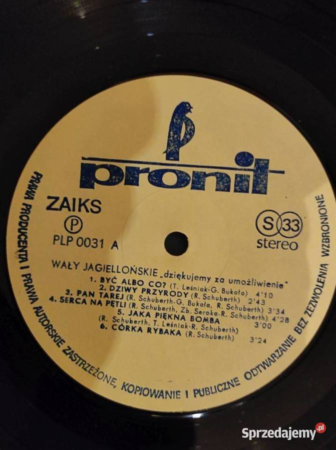 1985 Wały Jagiellońskie Dziękujemy Płyta Kielce sprzedam