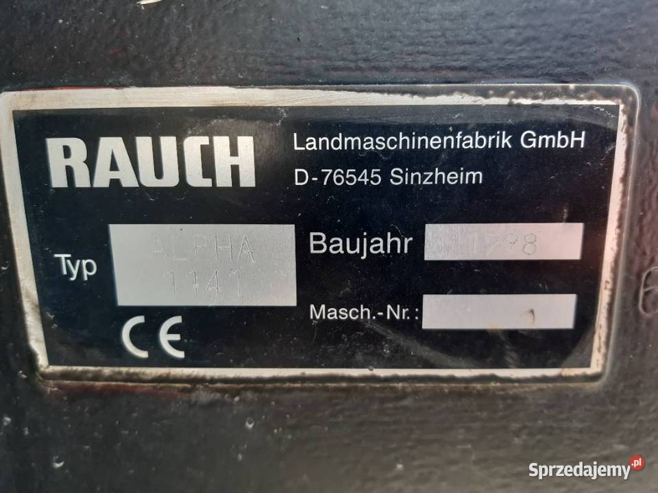 Rauch Alpha 1141 rozsiewacz nawozów mineralnych nieuszkodzony Zaklików