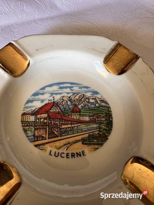 Szwajcarska popielniczka vintage Antyki Bytom sprzedam