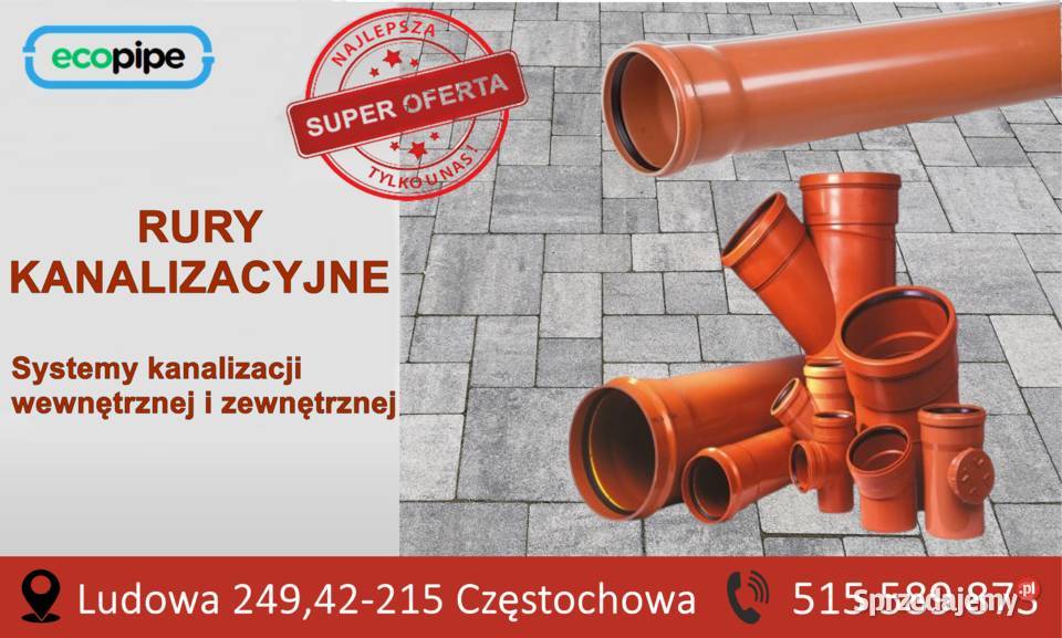 Rury kanalizacyjne kształtki PVC PP śląskie Częstochowa