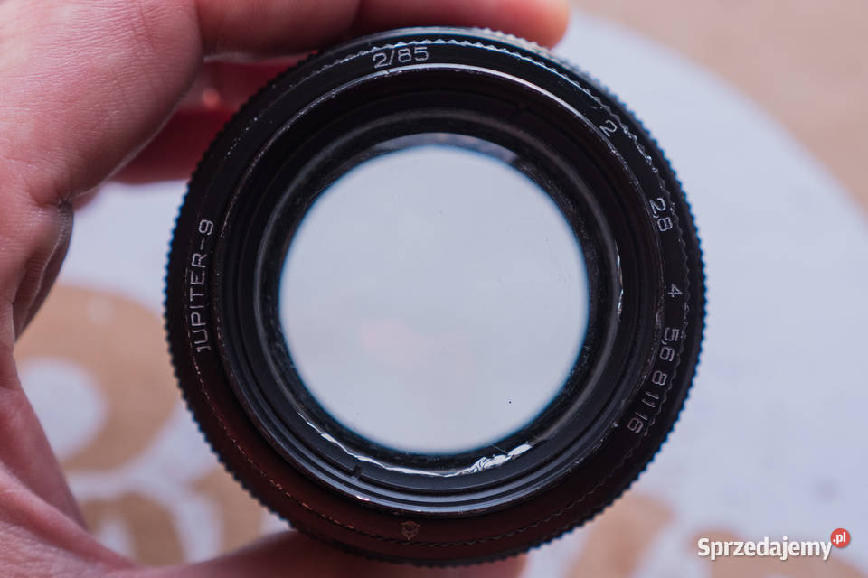 Jupiter 9 85mm f2 M42 ubytki na przedniej kujawsko-pomorskie Szramowo sprzedam