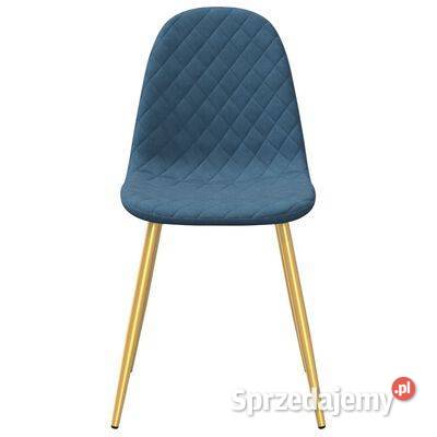 vidaXL Krzesła stołowe 4 niebieskie obite Krzesła Warszawa