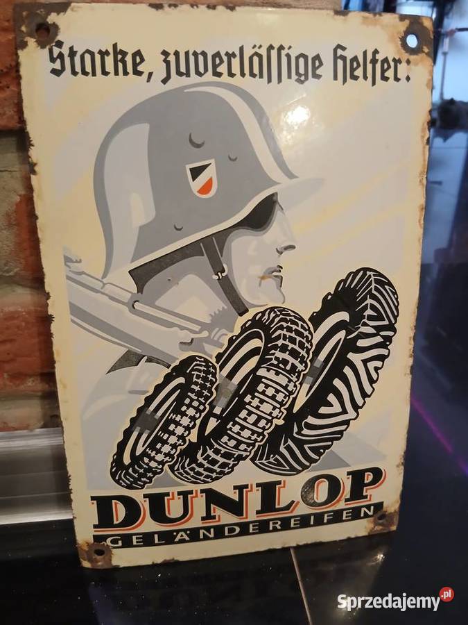 Tablica 3 rzesza antyk dunlop reklamq śląskie sprzedam
