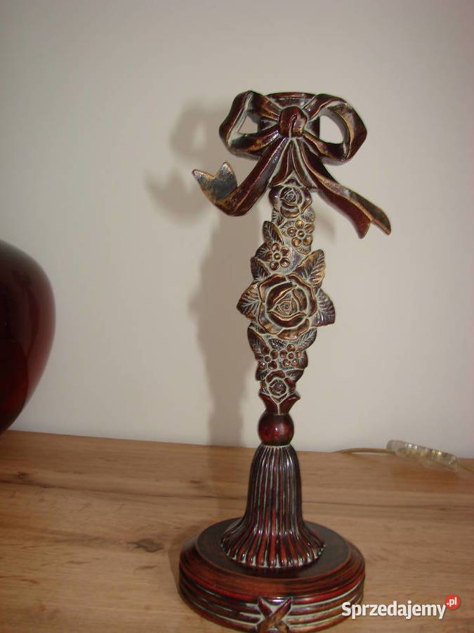 świecznik z kokardą i kwiatami pomorskie Pruszcz Gdański