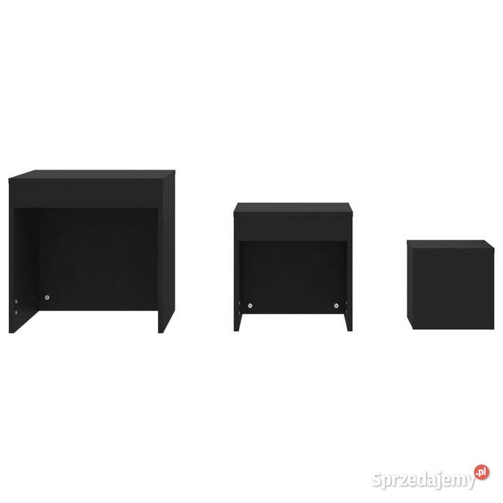 Stoliki wsuwane pod siebie 3 czarne WM808595 Warszawa