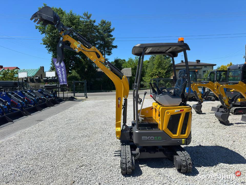 Nowa Minikoparka XGV EKO16 z 2026 Roku Waga 1600 Rok produkcji 2026 Złoczew