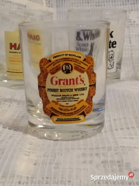 Komplet kieliszków z nadrukiem etykietek whisky sprzedam