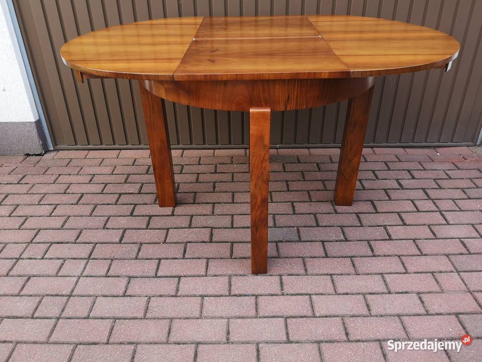 Stół ArtDeco Okrągły Orzech Rozkładany 100 Swarzędz sprzedam
