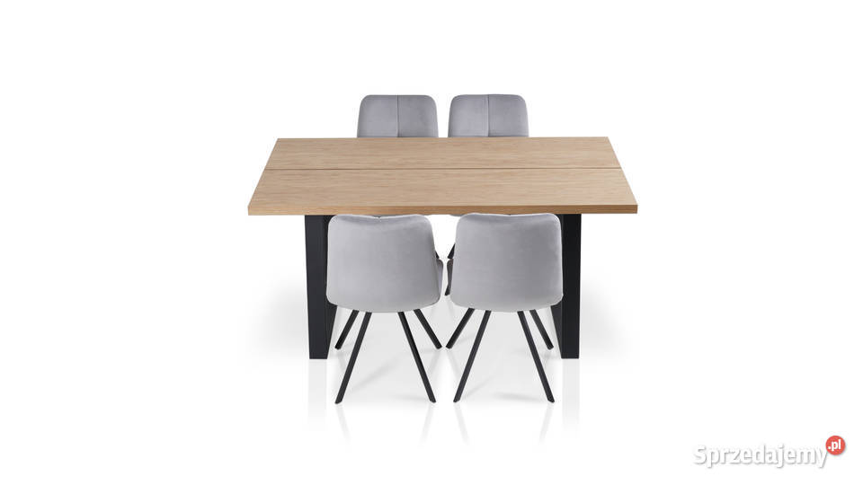 Zestaw Stół LOFT 4 krzesła Metalowe Nogi Wanat 160cm Toruń sprzedam