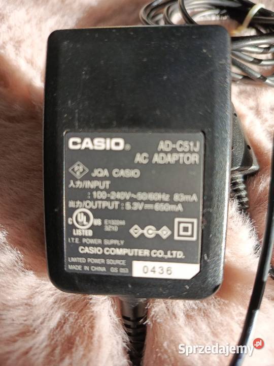 Oryginalny zasilacz sieciowy Casio ADC51J Tychy sprzedam