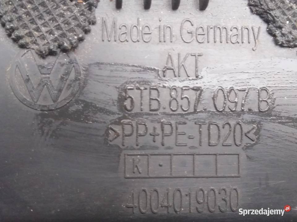 TOURAN III 5TB857097B schowek półka pasażera