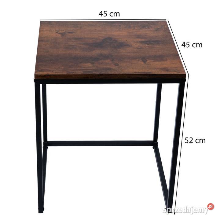 Nowoczesne stoliki kawowe kwadratowe zestaw 2w1 45cm wielkopolskie sprzedam