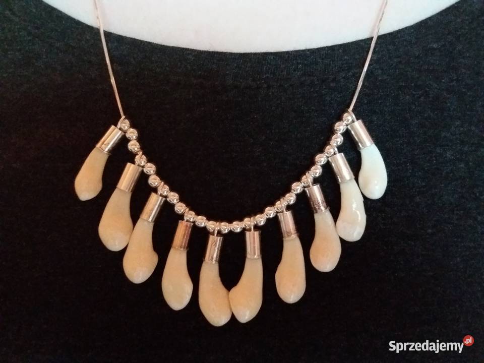 NASZYJNIK SREBRNY Z GRANDLAMI Antyki, Sztuka, Kolekcje Płock