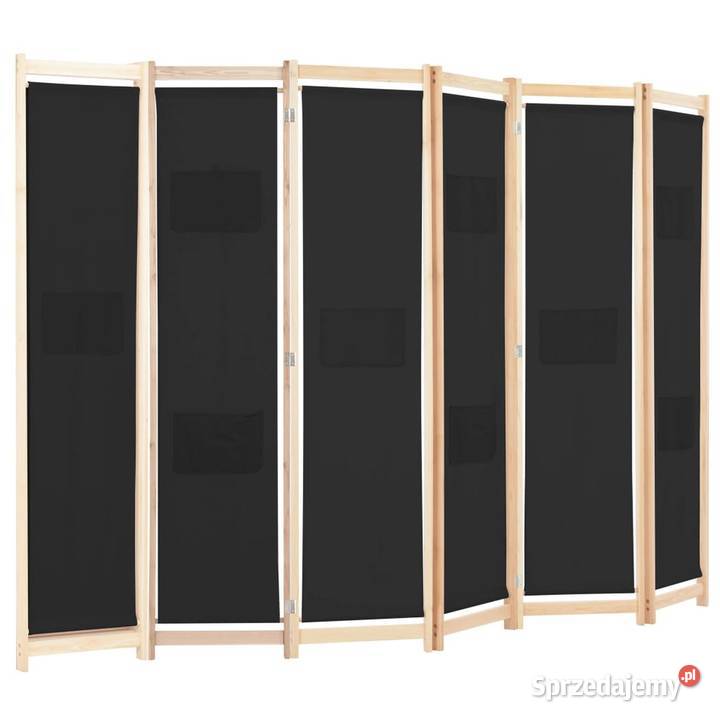 vidaXL Parawan 6panelowy czarny 240 x 170 x 4 mazowieckie Warszawa