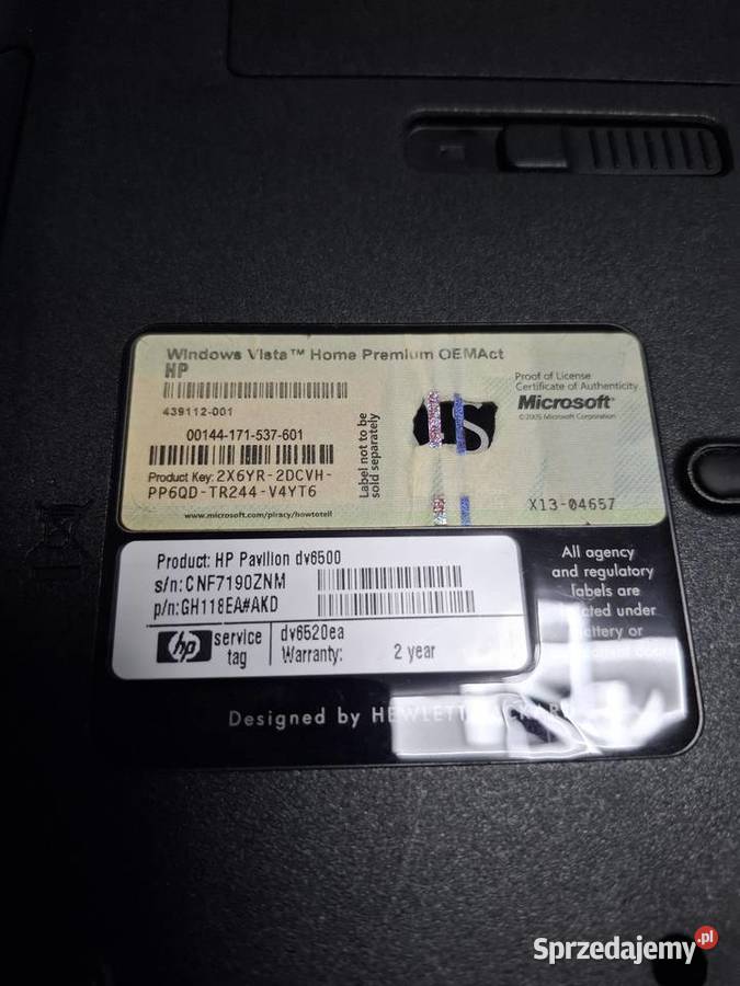 Laptop HP Pavillion DV6500 HP/Compaq Lublin
