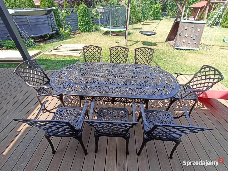 Meble ogrodowe aluminiowe komplet 8 osobowy małopolskie Tarnów