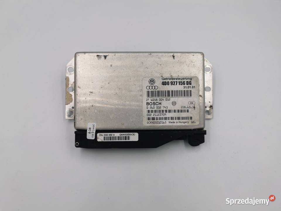 Sterownik Skrzyni Biegów Audi A8 42 4D0927156DG komputery Układ elektryczny mazowieckie Wyszków