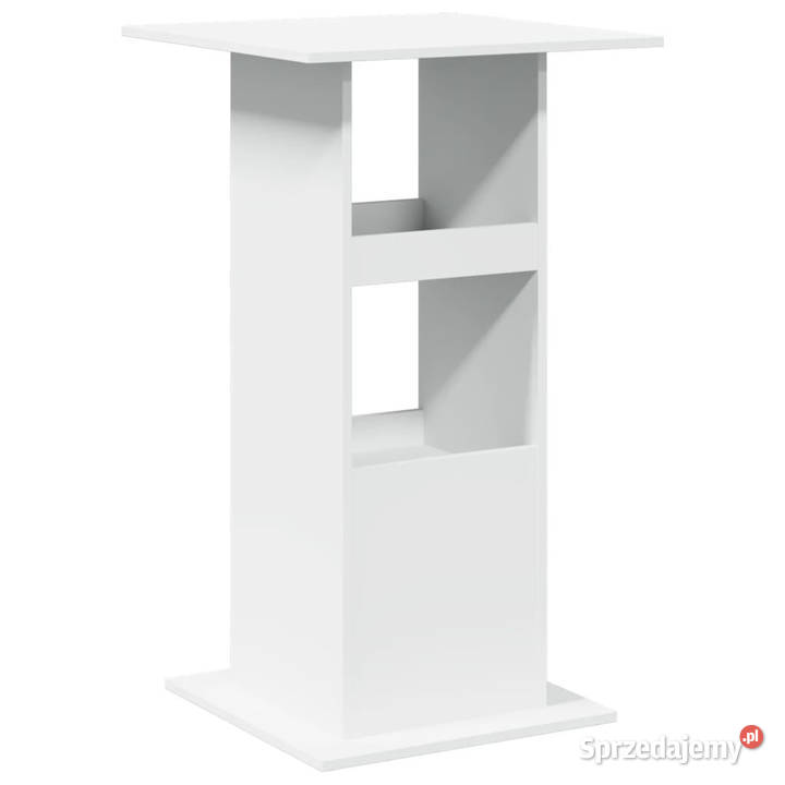 Stolik barowy z półkami biały 60x60x102 WM854328 Warszawa sprzedam