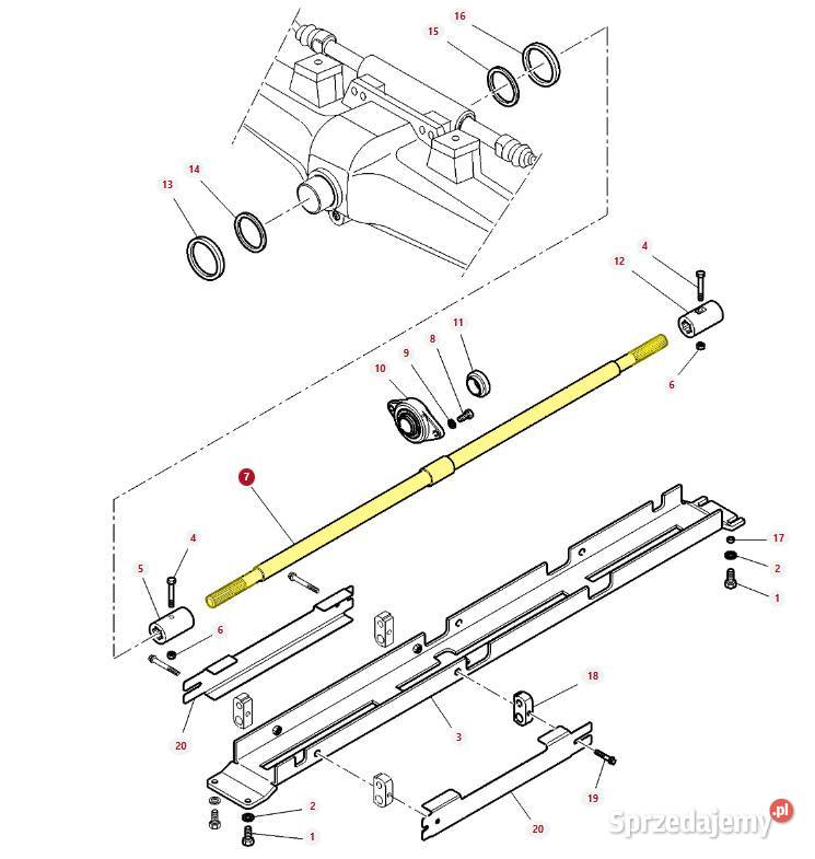 Wał napędu przedniej osi L1645 Massey Ferguson Białystok sprzedam