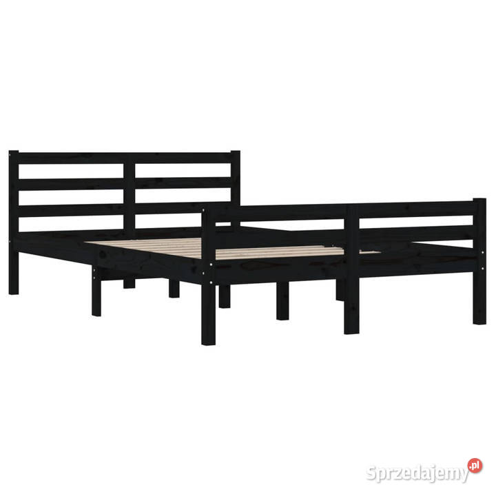Rama łóżka czarna lite drewno 140 x 190 WM814803 Łóżka Warszawa sprzedam