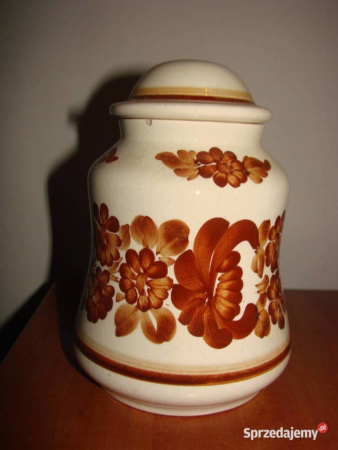 Włocławek fajansowy pojemnik kuchenny PRL Pruszcz Gdański