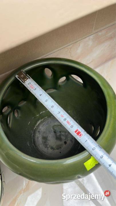 Doniczka osłonka Z dziurkami zielona sprzedam