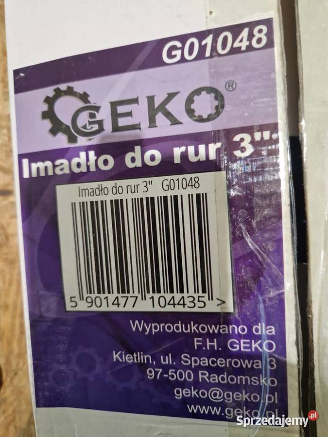 Imadło do rur 3 cale geko G01048 wielkopolskie Głogowa