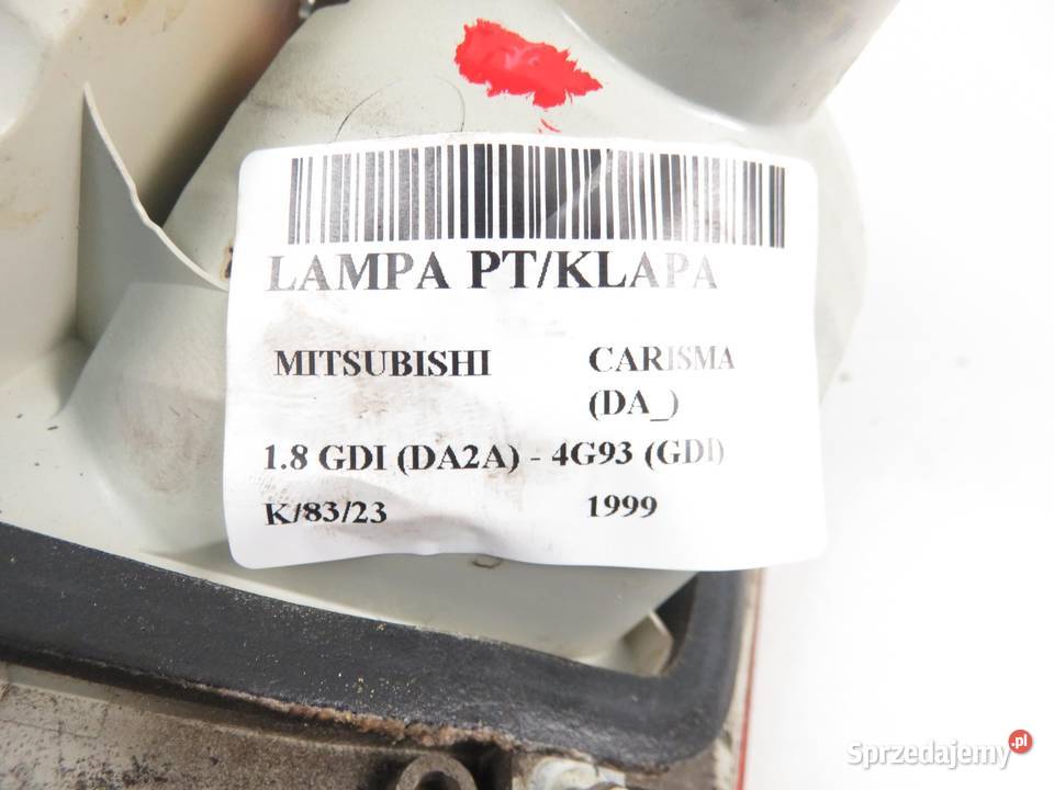 LAMPA PRAWA TYLNA KLAPA MITSUBISHI CARISMA LIFT