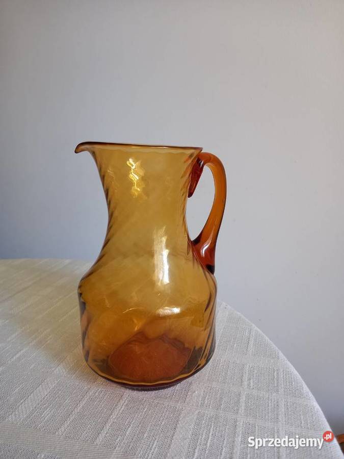duży szklany dzbanek z okresu PRL Warszawa