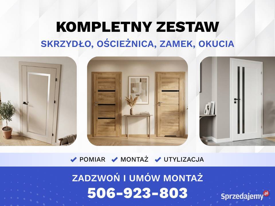 DRZWI WEWNĘTRZNE I ZEWNĘTRZNE Z MONTAŻEM świętokrzyskie Kielce sprzedam
