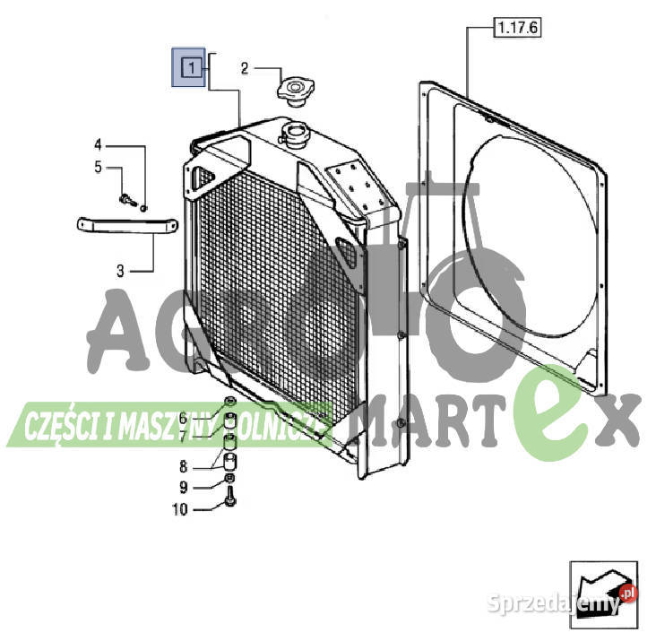 5096597 5118305 5096052 CHŁODNICA WODY TD CNH Rolnictwo