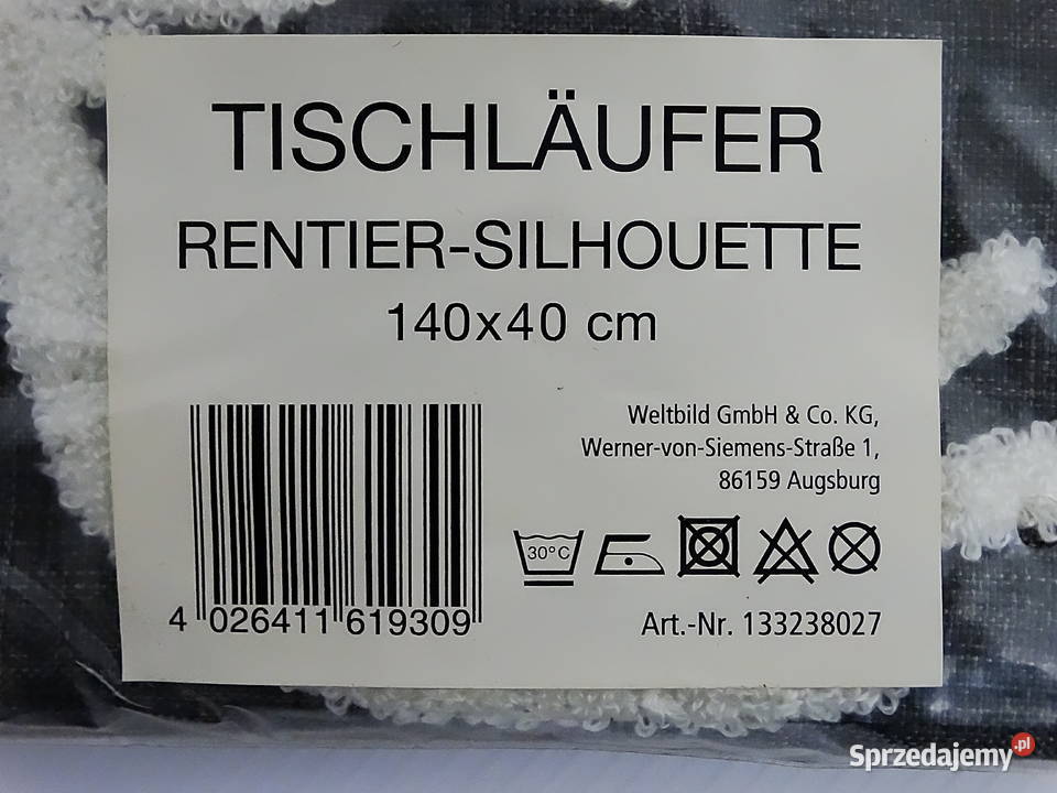 Bieżnik stołowy Rentier sylwetka renifera 14040 Boże Narodzenie Biłgoraj