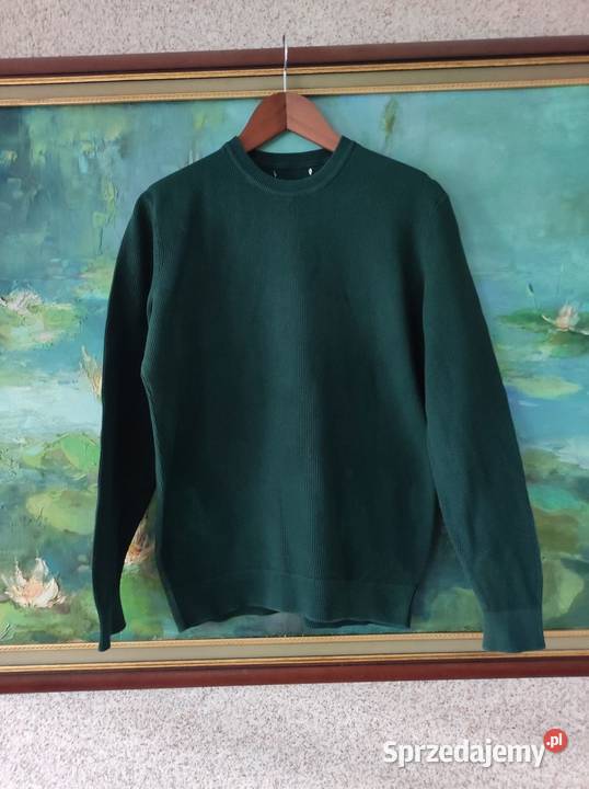 bawełniana bluza sweter butelkowa zieleń casual Bluzki i koszule Kielce