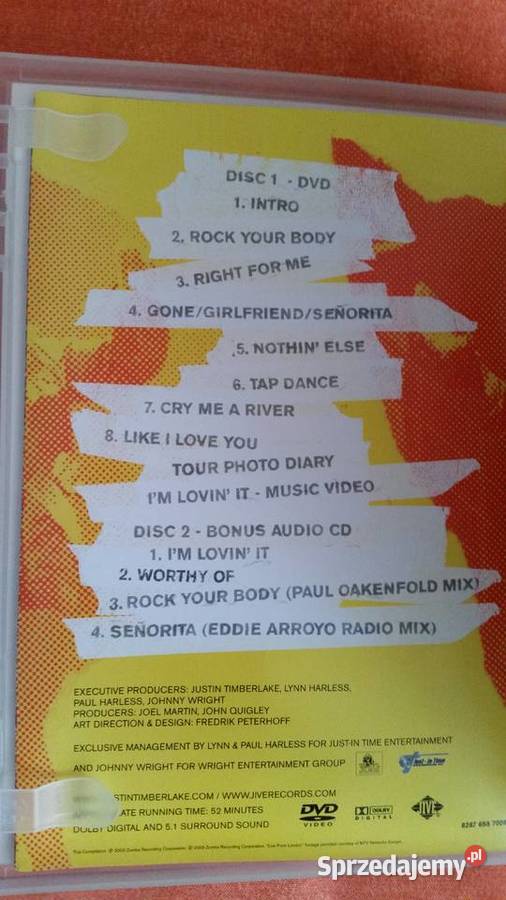 JUSTIN TIMBERLAKE LIVE FROM LONDON 2003 ZOMBA Filmy