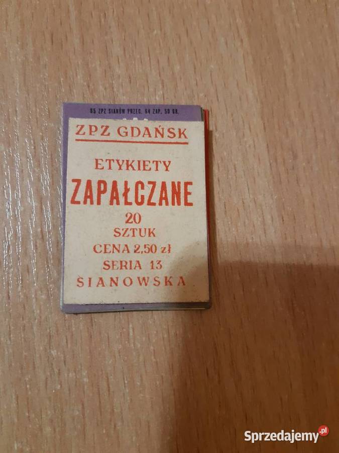 Stare etykiety zapałczane z PRL 1965 podkarpackie Rudnik nad Sanem
