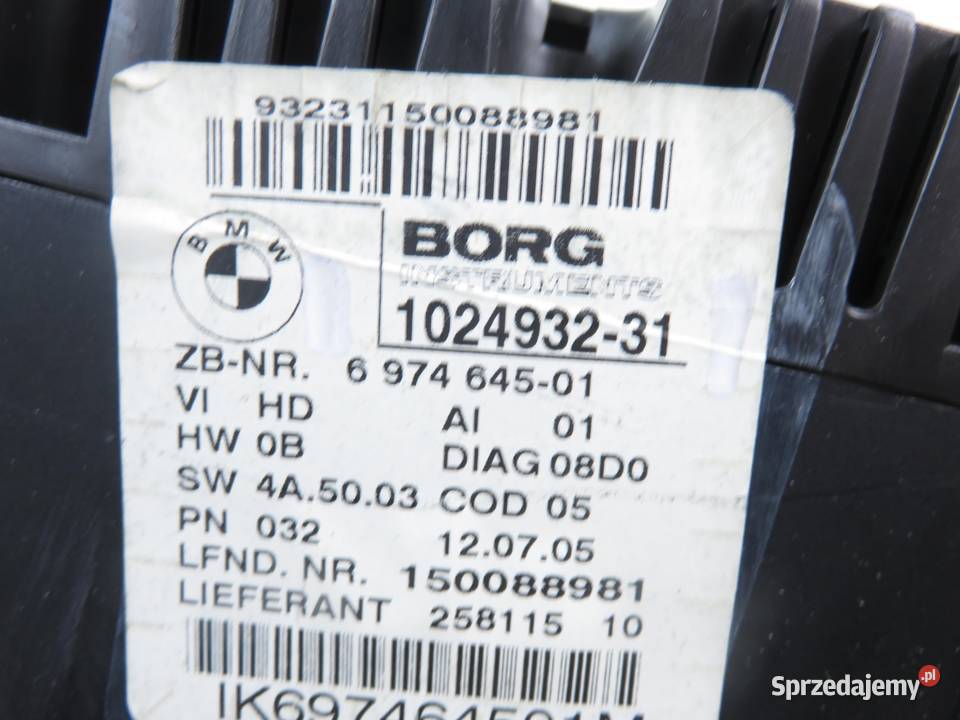 LICZNIK BMW 1 E87 116 i N45 B16 A 102493231 sprzedam