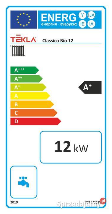 KOCIOŁ STALOWY TEKLA CLASSICO BIO 12 kW pellet Dom i Ogród Golub-Dobrzyń