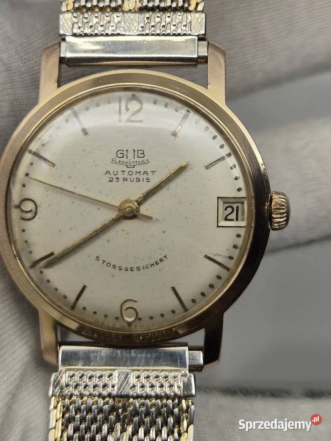 Rzadki GUB Glashutte automat vintage lata 60te Zegarki Chorzów